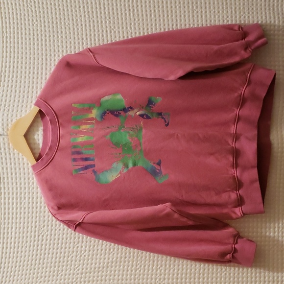 H&M Tops - $5 IF YOU PURCHASE 5 OR MORE - H&M pink Nirvana crewneck